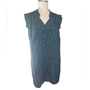 Cabi Astral Style Navy Blue and White Sleeveless Star Print Top Sz L EUC Resort
